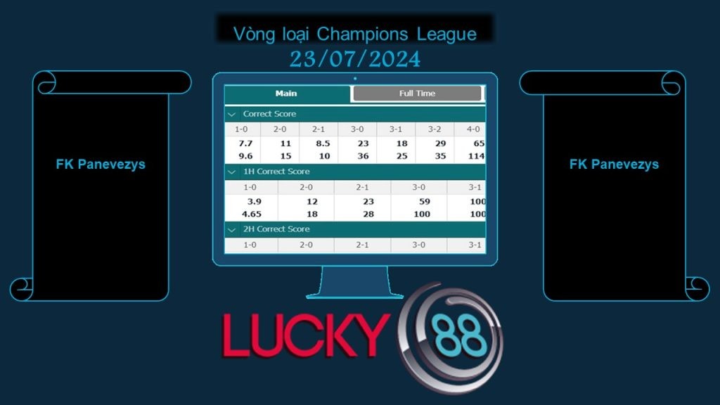 LUCKY88 FK Panevezys vs Jagiellonia, Soi kèo bóng đá hôm nay 23/07/2024, Champions League