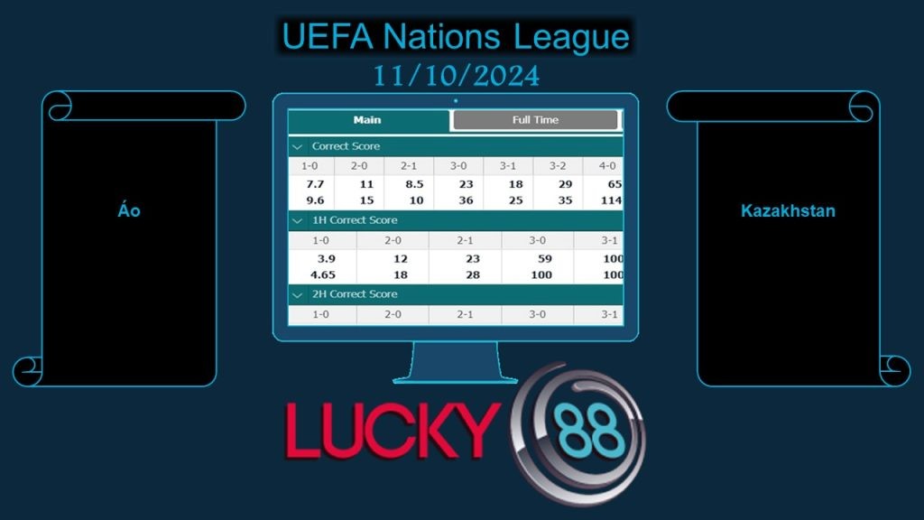 LUCKY88 Áo vs Kazakhstan, Soi kèo bóng đá hôm nay 11/10/2024, UEFA Nations League